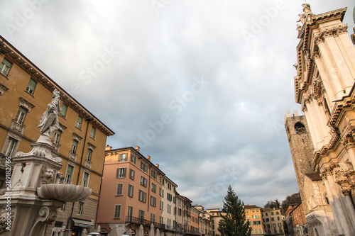 The panorama of Piazza del Duomo square, Brescia, Italy © Cesare Palma