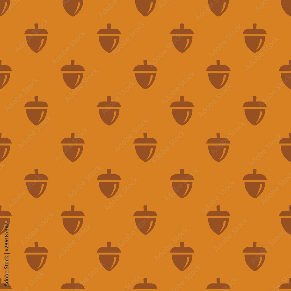 Seamless acorn pattern, forest texture concept Seamless acorn pattern, forest texture concept