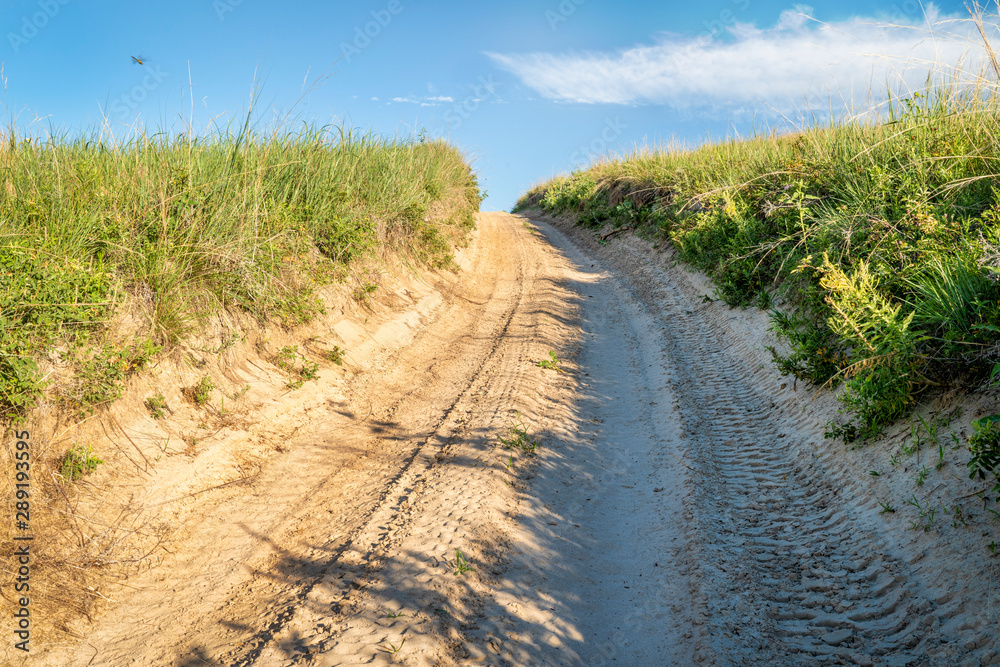 sandy road in Nebraska Sandhills sandy road in Nebraska Sandhills