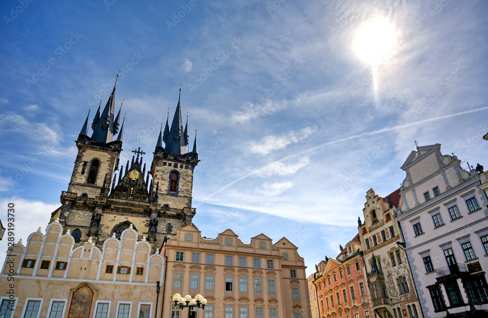 Obraz premium The Church of Our Lady before Tyn, is a gothic church located in the Old Town Square of Prague, Czech Republic.
