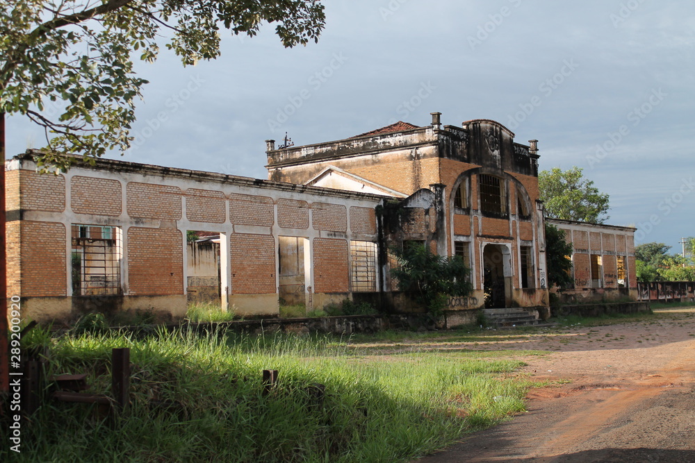 Old and abandoned train station in Brazil