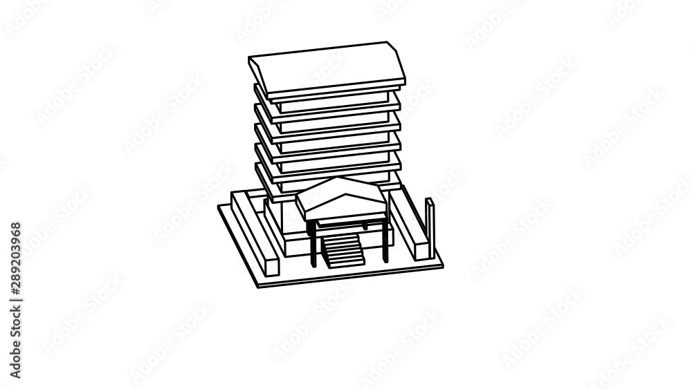 coloring page of a building coloring page of a building