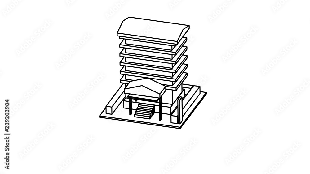 coloring page of a building coloring page of a building