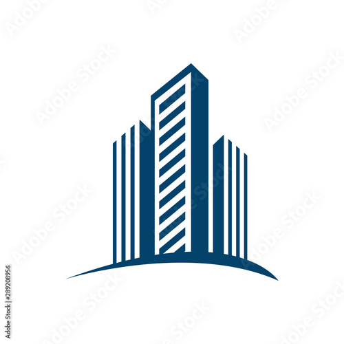 Realty Flat Apartment modern Building logo design graphic style