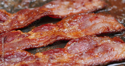 Photos Cook with bacon on fry pan