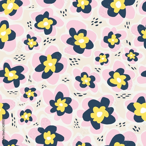  flowers seamless pattern 1B