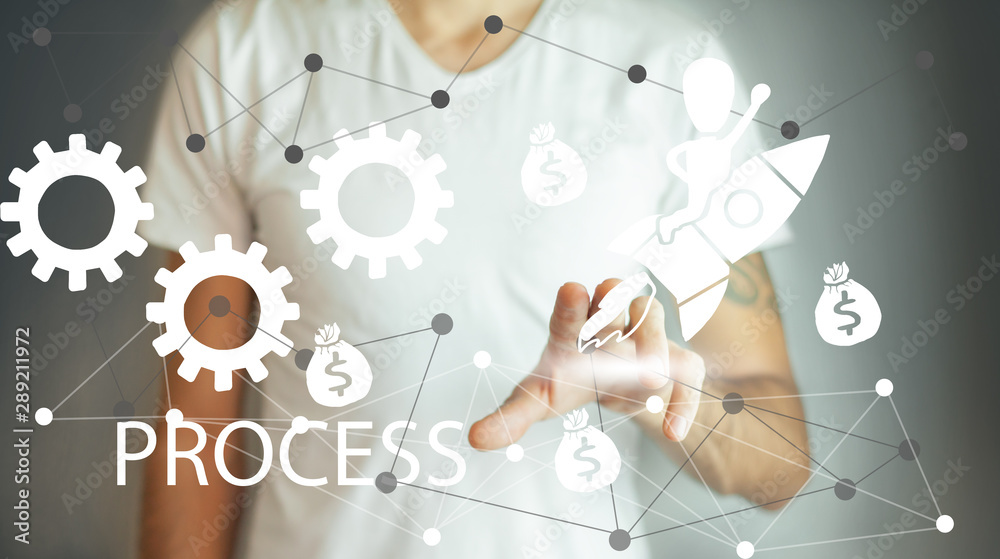 concept of fast business success. concept of fast business success.