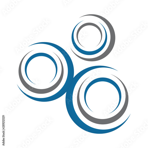 geometric technology web rings vector abstract circle logo design graphic element template