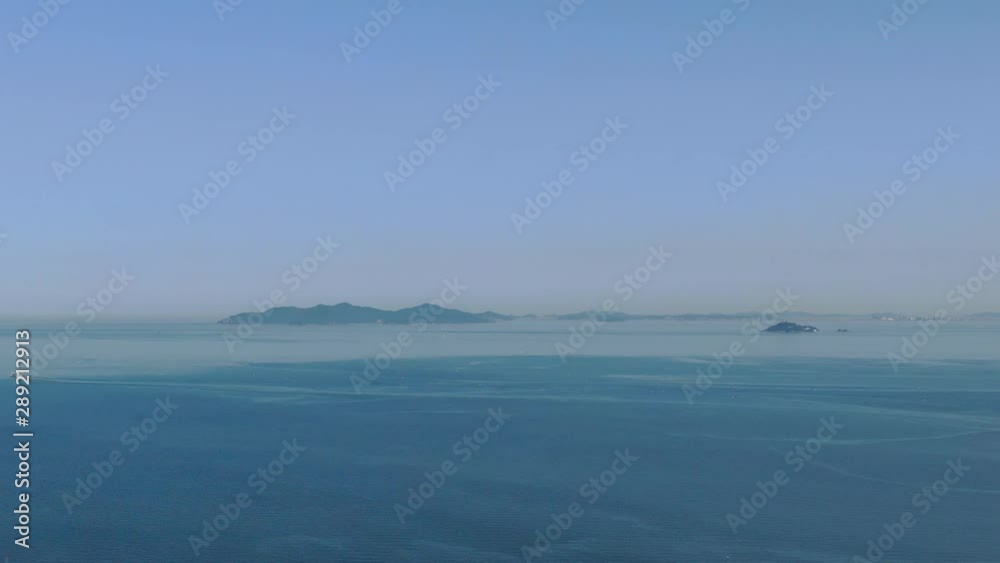 a view of the sea near the city