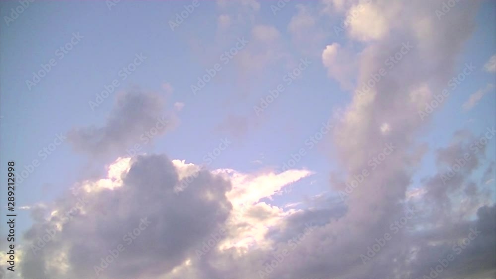 Sunset with clouds moving slowly Sunset with clouds moving slowly