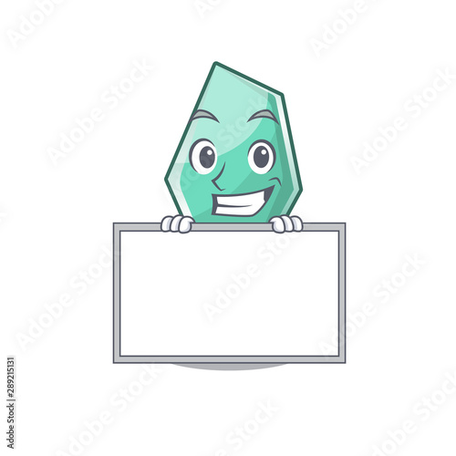 Grinning with board acrylic trophy cartoon shaped on character