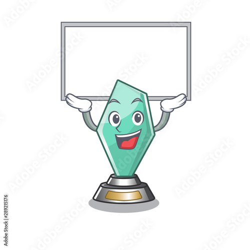 Up board acrylic trophy cartoon shaped on character