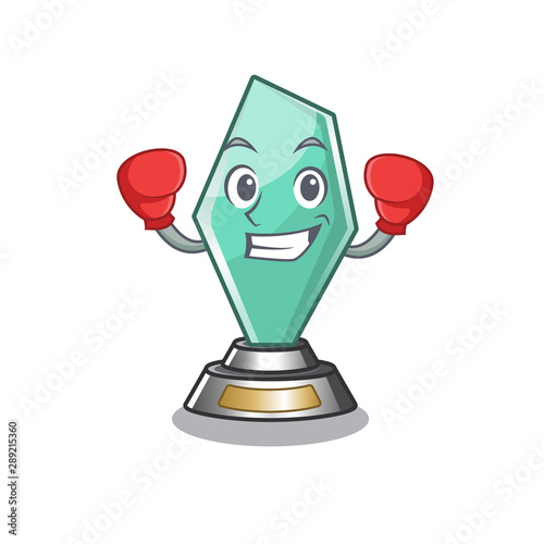 Boxing acrylic trophy cartoon shaped on character