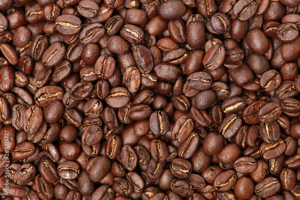 Obraz premium The textures background of coffee beans