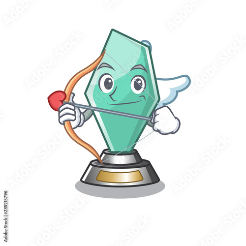 Cupid acrylic trophy cartoon shaped on character