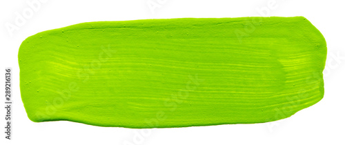 Vector green paint texture isolated on white - acrylic banner for Your design