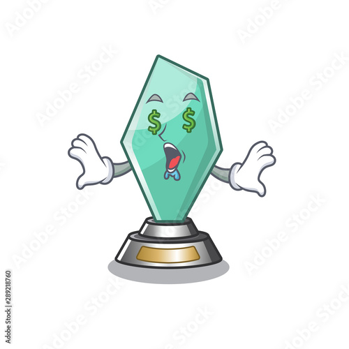 Money eye acrylic trophy stored in cartoon drawer