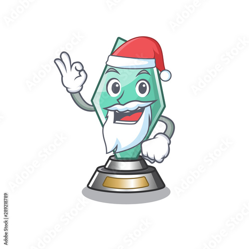 Santa acrylic trophy stored in cartoon drawer