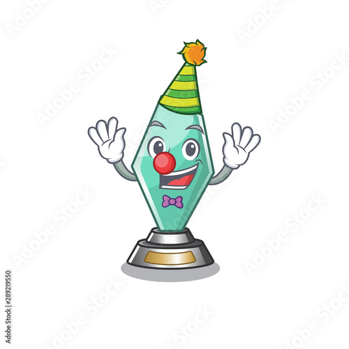 Clown acrylic trophy stored in cartoon drawer
