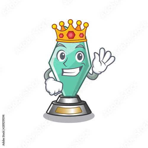King acrylic trophy stored in cartoon drawer