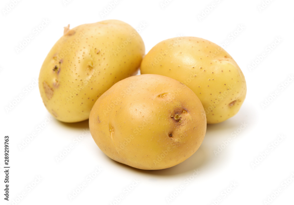 New potato isolated on white background New potato isolated on white background