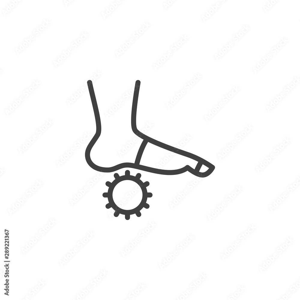 Foot massage orthopedic ball line icon. linear style sign for mobile  concept and web design. Orthopedic ball with studs outline vector icon.  Symbol, logo illustration. Vector graphics Stock Vector | Adobe Stock