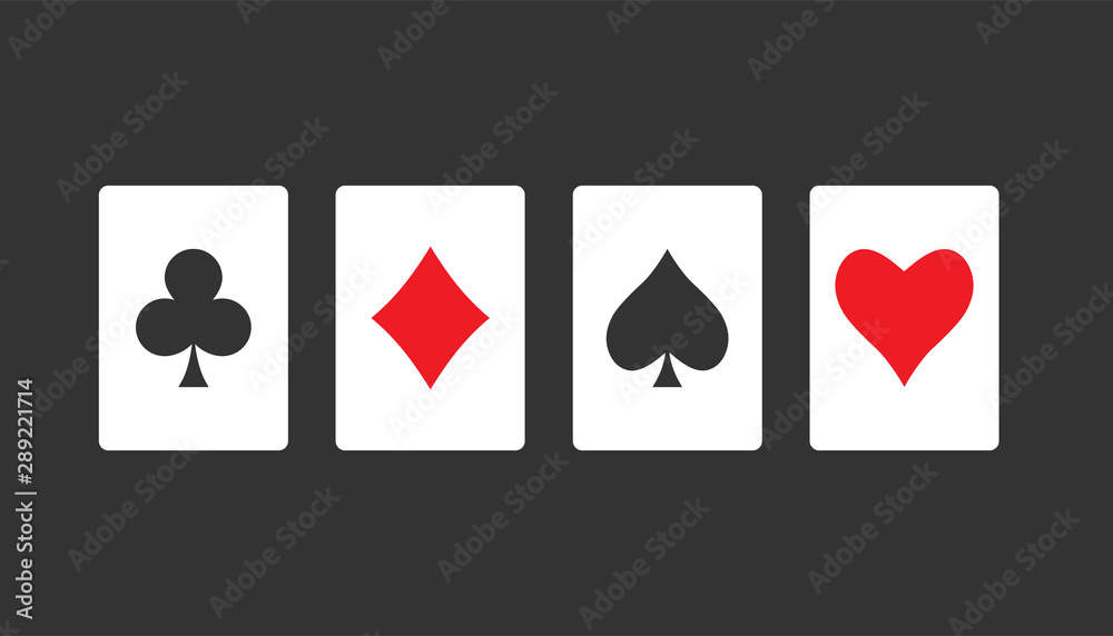 Playing cards icon. Vector illustration, flat design. Playing cards icon. Vector illustration, flat design.