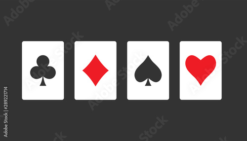 Playing cards icon. Vector illustration, flat design.