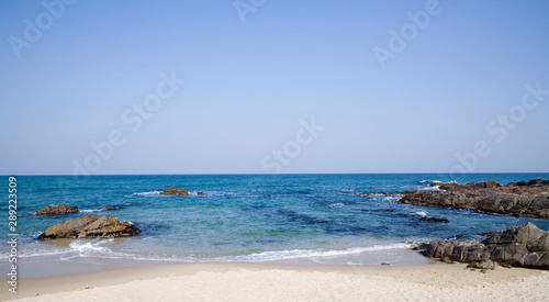 Jeongdongjin beach is a famous sightseeing spot in Gangwon-do, Korea.