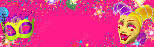 Decorate poster for traditional holiday Mardi Gras.