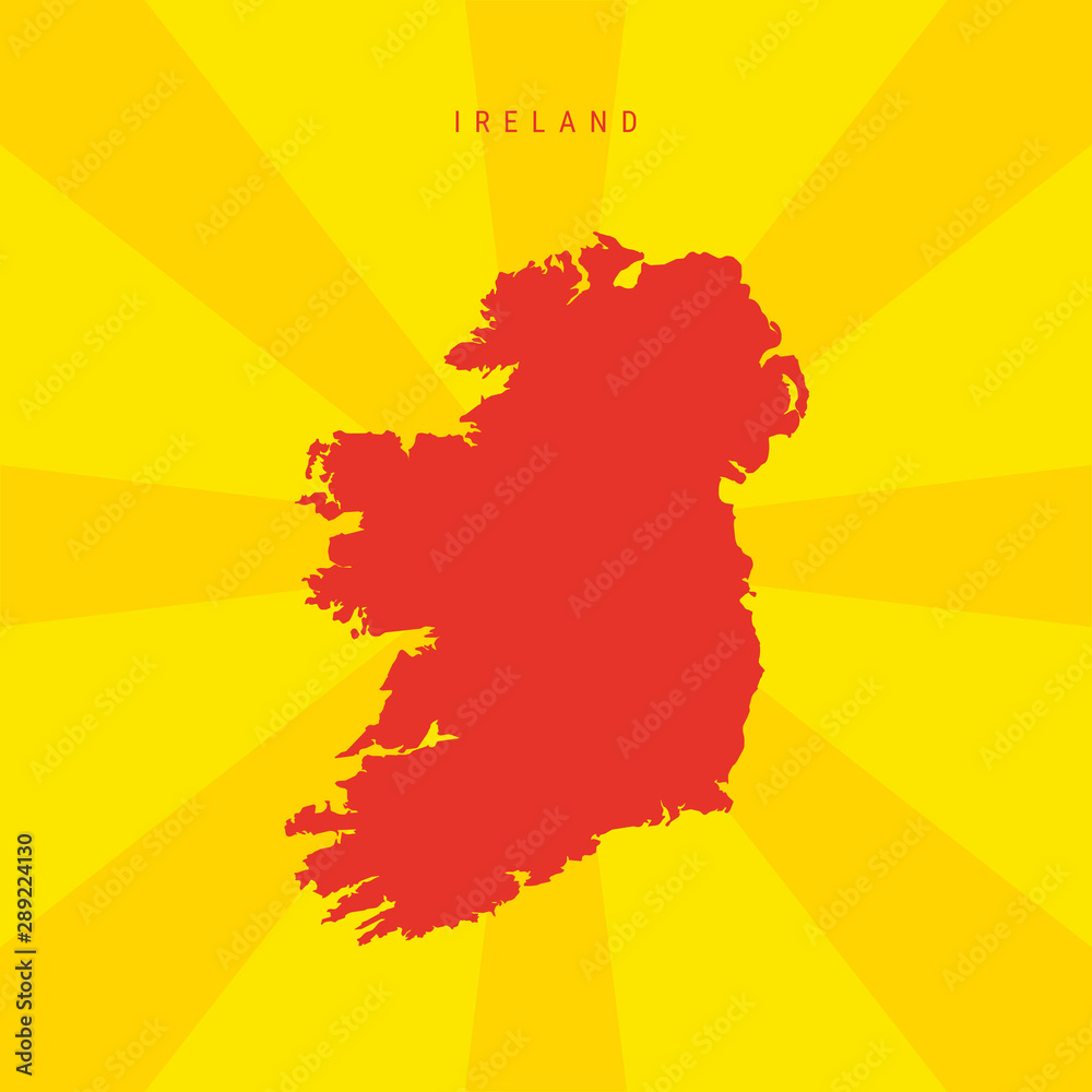 Obraz premium Ireland Vector Map