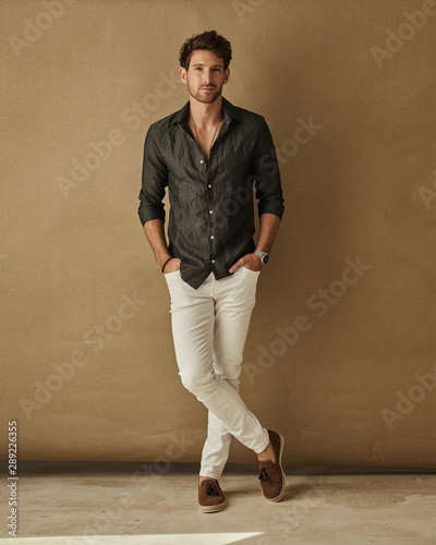 Wall Mural Handsome man in fashionable outfit