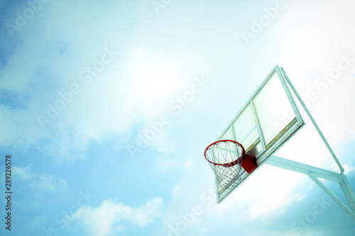 Basketball stand and cloud. © photo_HYANG