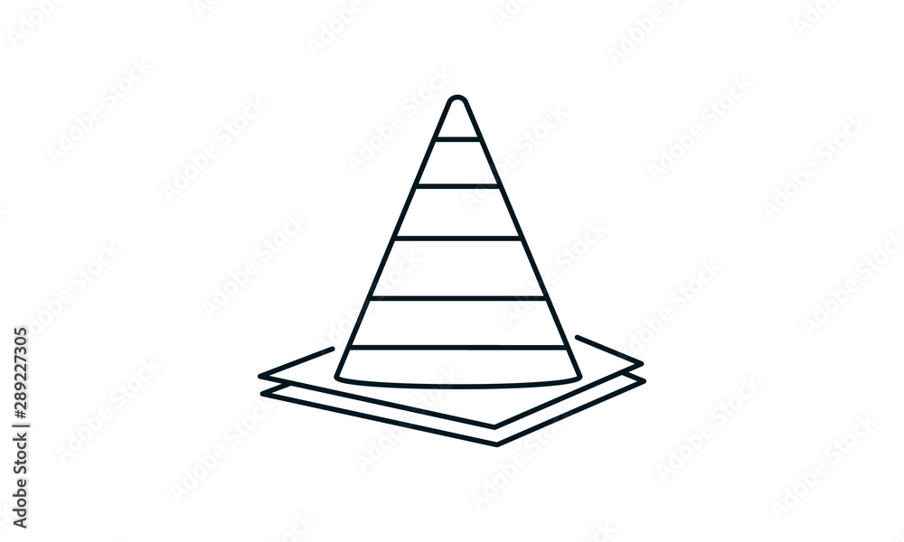 Traffic cone icon for construction and road safety-related websites