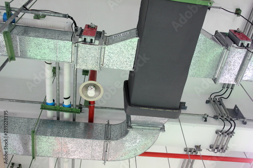 Air duct for electric room industry ,Airflow fan for ventilate vacuum odor. 