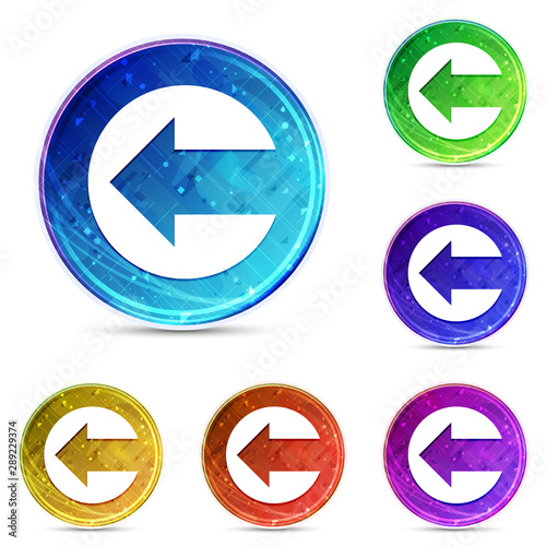 Free Download Back arrow icon digital abstract round buttons set illustration - GFXLoad