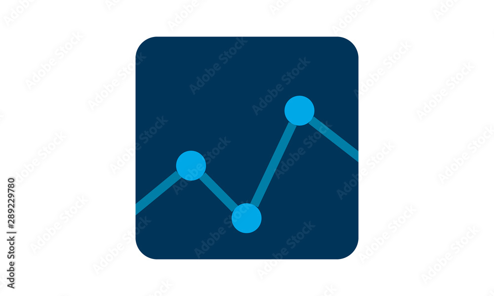 Line graph icon for data and performance-tracking websites Line graph icon for data and performance-tracking websites