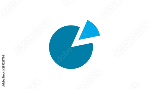 Pie chart icon for data and statistical visualization websites