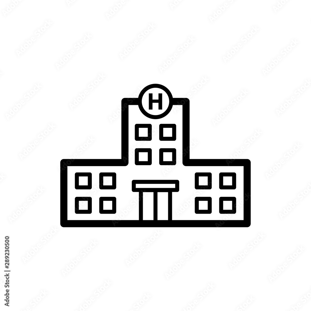 hospital building icon hospital building icon