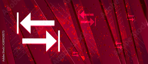 Transfer arrow icon Abstract design bright red banner background