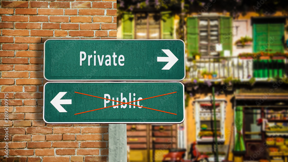 Street Sign Private versus Public Street Sign Private versus Public