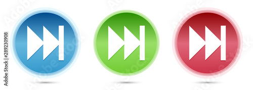 Free Download Next track playlist icon glass round buttons set illustration - GFXLoad