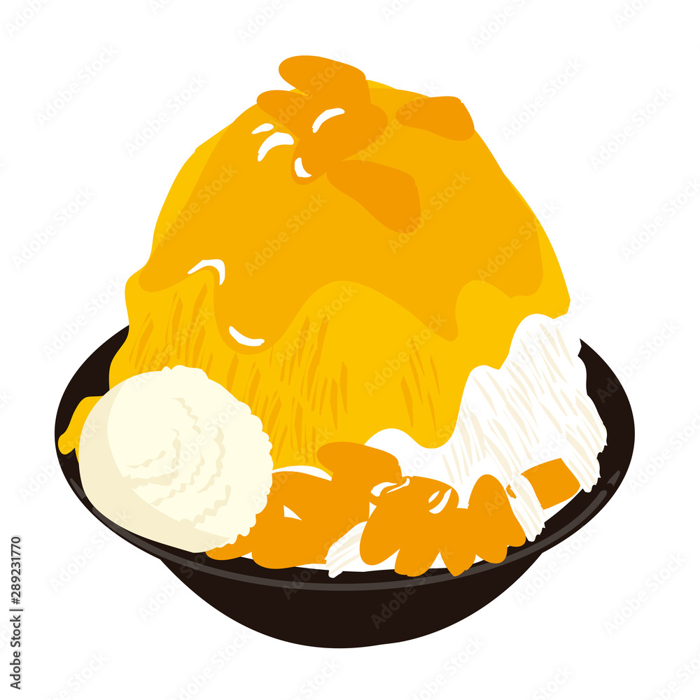 台湾かき氷 マンゴー イラスト Stock Vector Adobe Stock 台湾かき氷 マンゴー イラスト Stock Vector Adobe Stock