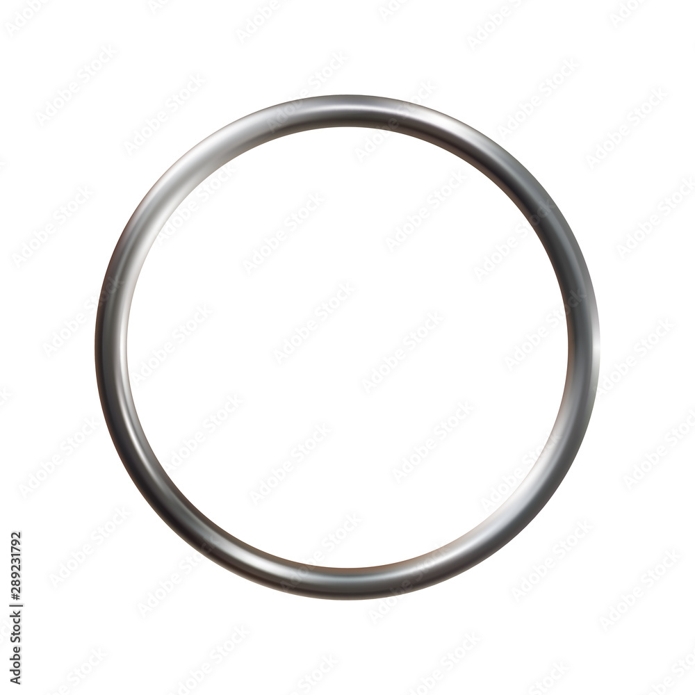 Silver metal ring isolated on white background. Silver metal ring isolated on white background.