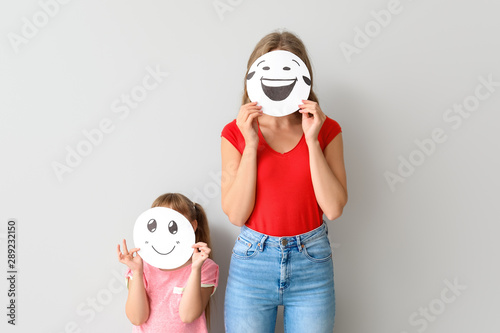 Mother and little daughter ...