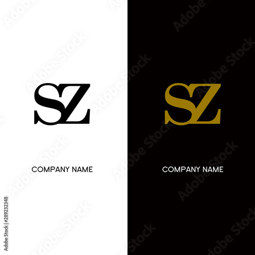 letter combination S and Z monogram logo