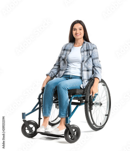 Beautiful woman in wheelcha...