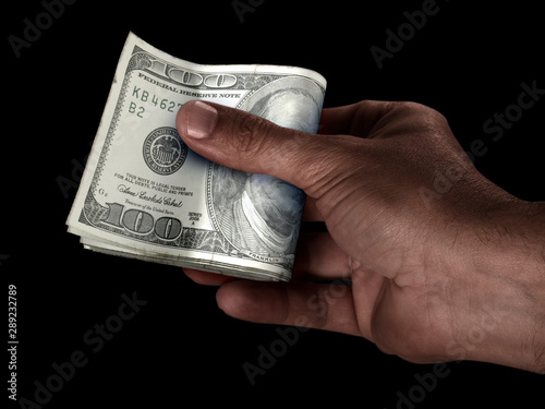 Black Hand And US Dollar Cash