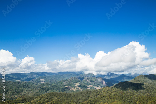 Green View of mountain landscape