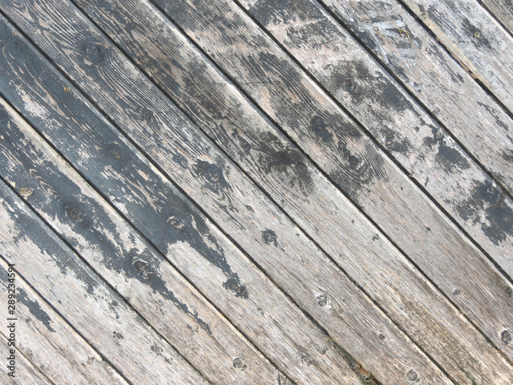 Old Gray cracked wood texture background №2836 Ready to Hang